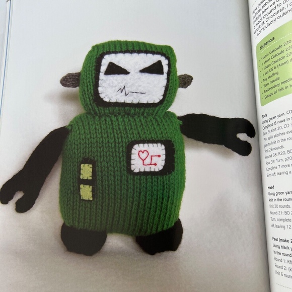 KnitWit Soft Cover Book 20 Projects to Knit Fun Creatures 3 Eyed Monsters - Picture 8 of 10